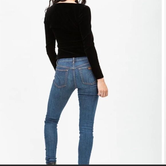 n: Philanthropy Revolve Armida Black Square Neck Long Sleeve Velvet Top.Size M - Picture 2 of 12